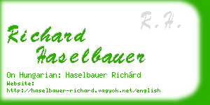 richard haselbauer business card